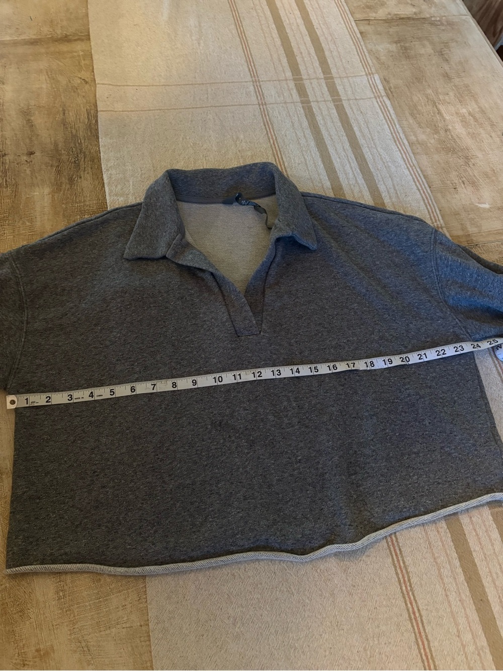 Vuori Sedona Polo Fleece Cropped Sweatshirt Heather Grey Women's Size Medium - Picture 11 of 11